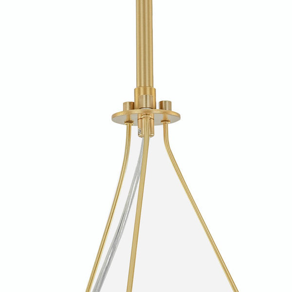 Chandelierias-12-Light Staggered Globe Shiny Glass Circular Chandelier-Chandeliers-Brass-