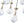Chandelierias - 13 - Light Raindrop Blown Clear Glass Cluster Pendant Chandelier - Chandeliers - Gold - 