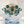 Chandelierias-15-Light Teal Ombre Glass Bubble Sunburst Flush Mount-Semi Flush-Brass-