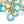 Chandelierias - 19 - Light Multicolored Glass Bubble Tiered Chandelier - Chandeliers - Blue Tone - 