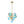 Chandelierias - 19 - Light Multicolored Glass Bubble Tiered Chandelier - Chandeliers - Blue Tone - 