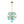 Chandelierias - 19 - Light Multicolored Glass Bubble Tiered Chandelier - Chandeliers - Blue Tone - 