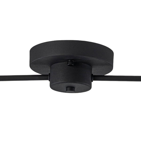 Chandelierias - 2 - Light Hand - blown Smoked Mirror Glass Drop Pendant - Chandeliers - Matte Black - 