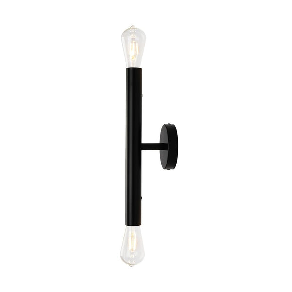 Chandelierias - 2 - Light Minimalist Linear Vanity Light Wall Sconce - Wall Light - Black - 