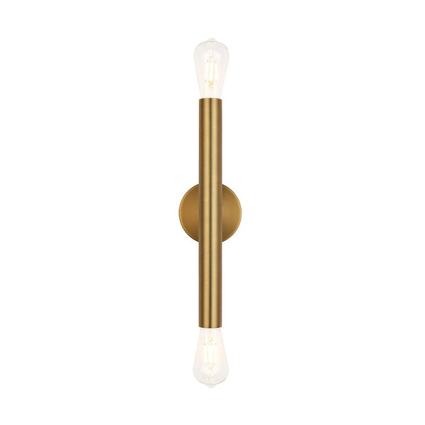 Chandelierias - 2 - Light Minimalist Linear Vanity Light Wall Sconce - Wall Light - Black - 