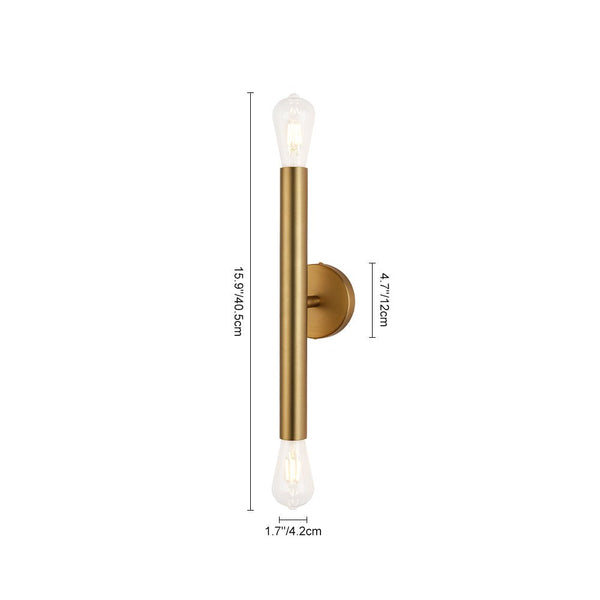 Chandelierias - 2 - Light Minimalist Linear Vanity Light Wall Sconce - Wall Light - Black - 