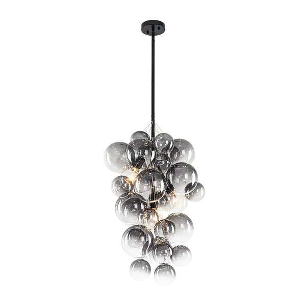 Chandelierias - 3 - Light Creative Colored Glass Cluster Bubble Chandelier - Chandeliers - Black & Gradient Gray - 