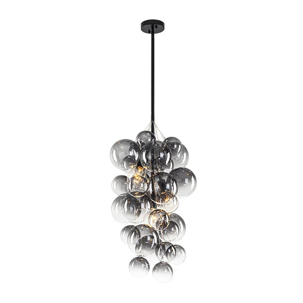 Chandelierias - 3 - Light Creative Colored Glass Cluster Bubble Chandelier - Chandeliers - Black & Gradient Gray - 