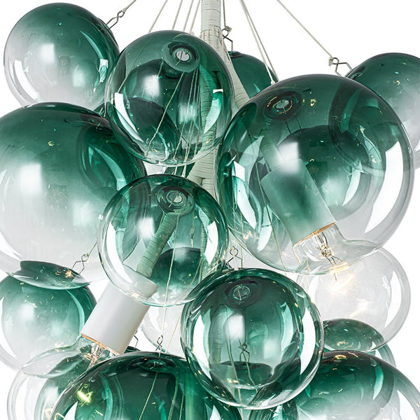 Chandelierias - 3 - Light Creative Colored Glass Cluster Bubble Chandelier - Chandeliers - Black & Gradient Gray - 