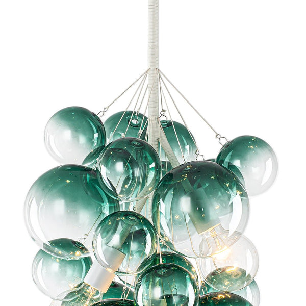 Chandelierias - 3 - Light Creative Colored Glass Cluster Bubble Chandelier - Chandeliers - Black & Gradient Gray - 