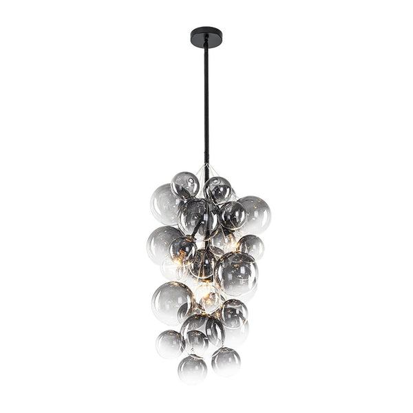 Chandelierias - 3 - Light Creative Colored Glass Cluster Bubble Chandelier - Chandeliers - Black & Gradient Gray - 