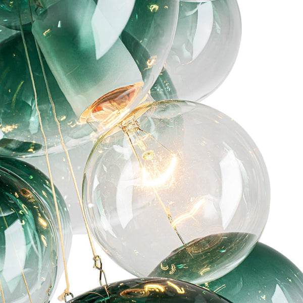 Chandelierias - 3 - Light Creative Colored Glass Cluster Bubble Chandelier - Chandeliers - Black & Gradient Gray - 