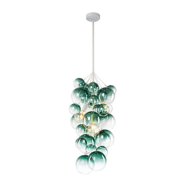 Chandelierias - 3 - Light Creative Colored Glass Cluster Bubble Chandelier - Chandeliers - Black & Gradient Gray - 