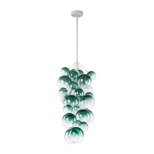 Chandelierias - 3 - Light Creative Colored Glass Cluster Bubble Chandelier - Chandeliers - Black & Gradient Gray - 