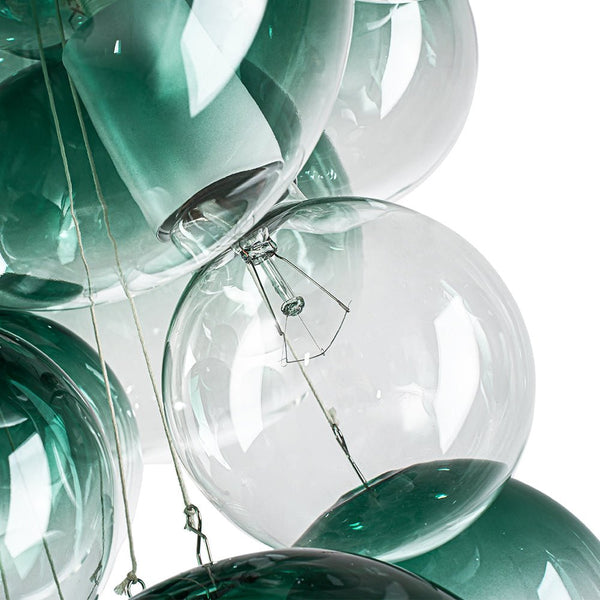 Chandelierias - 3 - Light Creative Colored Glass Cluster Bubble Chandelier - Chandeliers - Black & Gradient Gray - 