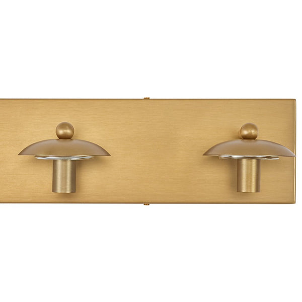 Chandelierias - 3 - Light Linear Ribbed Glass Bathroom Vanity Light - Wall Light - Brass - 