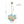 Chandelierias-3-Light Pastel Bubble Glass Cluster Chandelier-Chandeliers-Brass-