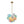 Chandelierias-3-Light Pastel Bubble Glass Cluster Chandelier-Chandeliers-Brass-
