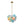 Chandelierias-3-Light Pastel Bubble Glass Cluster Chandelier-Chandeliers-Brass-