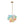 Chandelierias-3-Light Pastel Bubble Glass Cluster Chandelier-Chandeliers-Brass-