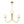Chandelierias-3-Light Polished Opal Glass Arched Metal Arm Radial Chandelier-Chandeliers-Brass-