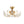 Chandelierias-4-Light Clear Pressed Flower Glass Blossom Semi-Flush Mount-Semi Flush-Brass-