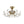 Chandelierias-4-Light Clear Pressed Flower Glass Blossom Semi-Flush Mount-Semi Flush-Brass-