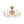 Chandelierias-4-Light Clear Pressed Flower Glass Blossom Semi-Flush Mount-Semi Flush-Brass-