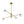 Chandelierias-4-Light Saucer Clear Glass Tiered Linear Chandelier-Chandeliers-Brass-