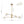 Chandelierias-4-Light Saucer Clear Glass Tiered Linear Chandelier-Chandeliers-Brass-