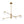 Chandelierias-4-Light Saucer Clear Glass Tiered Linear Chandelier-Chandeliers-Brass-