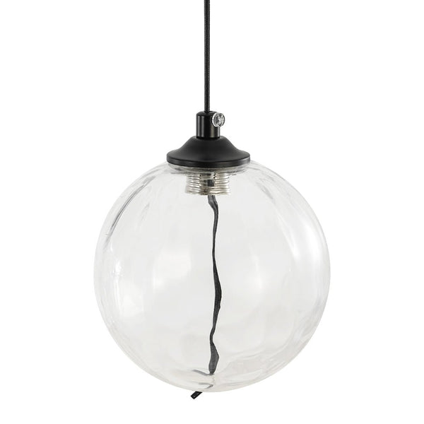 Chandelierias-5-Light Multi-globe Dimpled Glass Bubble Chandelier-Chandeliers-Black-