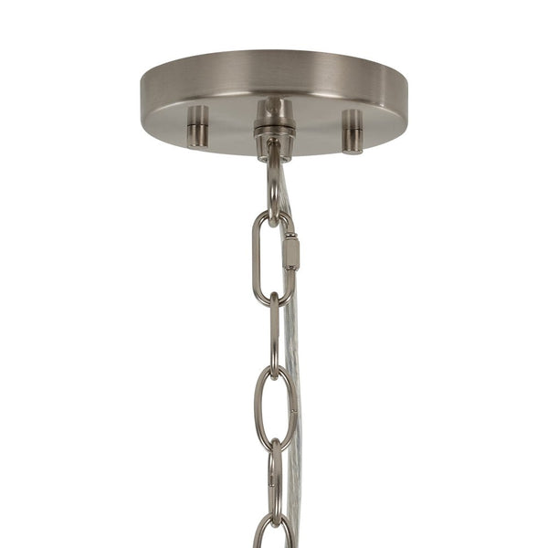 Chandelierias - 5 - Light Spiral Clear Glass Globe Bubble Chandelier - Chandelier - Nickel - 