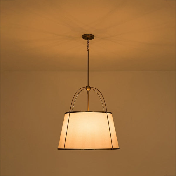 Chandelierias-5-Light Tapered Fabric Drum Lantern Pendant-Pendants-22.8 in-2-Pack (Save More)