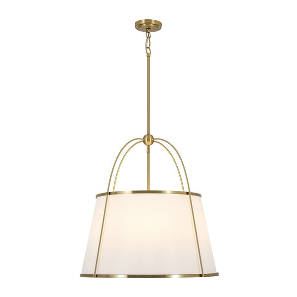 Chandelierias-5-Light Tapered Fabric Drum Lantern Pendant-Pendants-22.8 in-2-Pack (Save More)