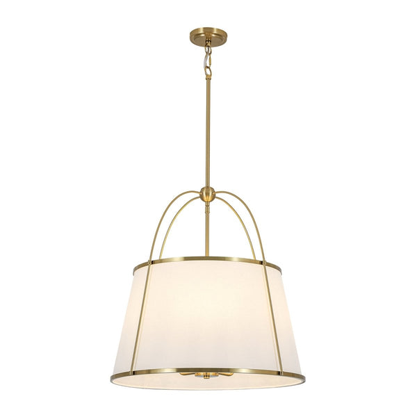 Chandelierias-5-Light Tapered Fabric Drum Lantern Pendant-Pendants-22.8 in-2-Pack (Save More)