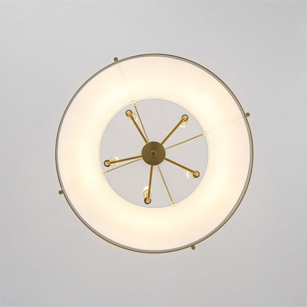 Chandelierias-5-Light Tapered Fabric Drum Lantern Pendant-Pendants-22.8 in-2-Pack (Save More)
