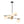 Chandelierias-6-Light Black Brass Staggered Frosted Glass Sputnik Tiered Chandelier-Chandeliers-Black + Brass-