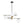 Chandelierias-6-Light Black Brass Staggered Frosted Glass Sputnik Tiered Chandelier-Chandeliers-Black + Brass-