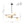Chandelierias-6-Light Black Brass Staggered Frosted Glass Sputnik Tiered Chandelier-Chandeliers-Black + Brass-