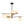 Chandelierias-6-Light Black Brass Staggered Frosted Glass Sputnik Tiered Chandelier-Chandeliers-Black + Brass-