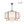 Chandelierias - 6 - Light Eclectic Modern Dual - layer Linen Drum Pendant Chandelier - Chandeliers - Matte Black - 