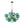Chandelierias-6-Light Emerald Bubble Blooming Glass Chandelier-Chandeliers-Gold-