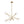 Chandelierias - 6 - Light Novel Hexagram Clear Glass Globe Chandelier - Chandeliers - Brass - 