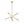 Chandelierias - 6 - Light Novel Hexagram Clear Glass Globe Chandelier - Chandeliers - Brass - 