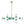 Chandelierias - 8 - Light Gradient Teal Glass Modern Linear Chandelier - Chandeliers - Black - 