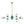 Chandelierias - 8 - Light Gradient Teal Glass Modern Linear Chandelier - Chandeliers - Black - 