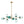 Chandelierias - 8 - Light Gradient Teal Glass Modern Linear Chandelier - Chandeliers - Black - 