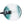Chandelierias - 8 - Light Gradient Teal Glass Modern Linear Chandelier - Chandeliers - Black - 