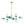 Chandelierias - 8 - Light Gradient Teal Glass Modern Linear Chandelier - Chandeliers - Black - 